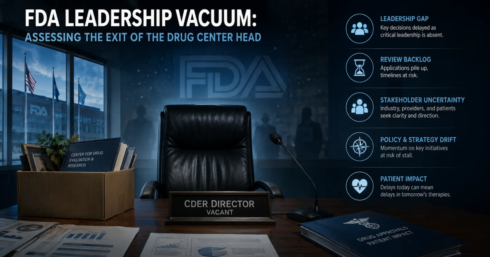 FDA Leadership Vacuum: Assessing the Exit of the Drug Center Head