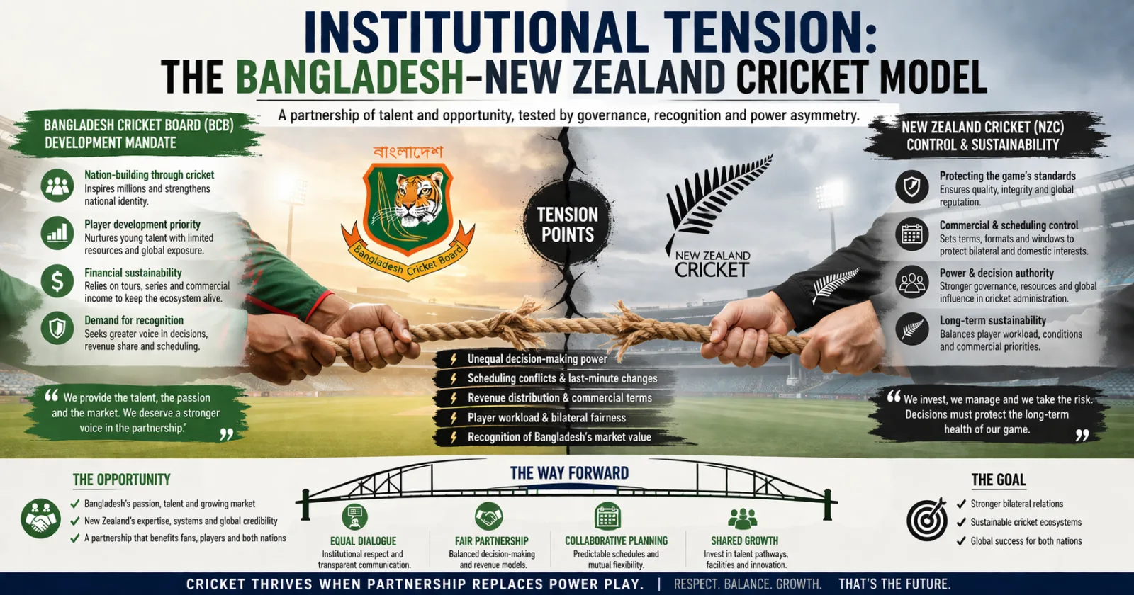Institutional Tension: The Bangladesh-New Zealand Cricket Model